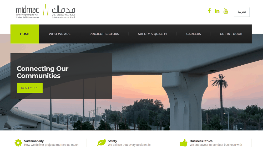 An image of the MidMac General Trading Website project.